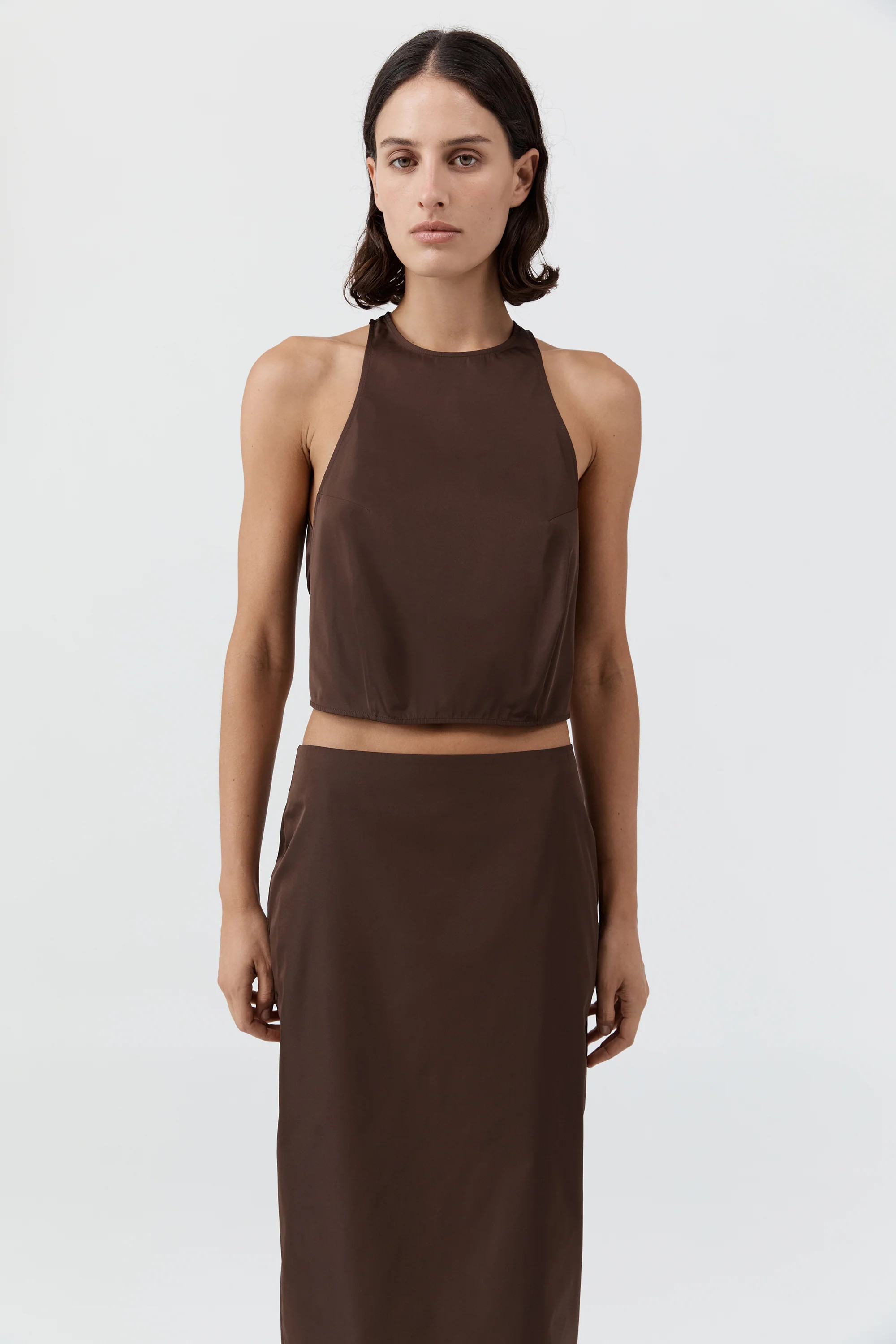 Paper Taffeta Cocoon Top - Mocha | St. Agni (US, UK, EU)