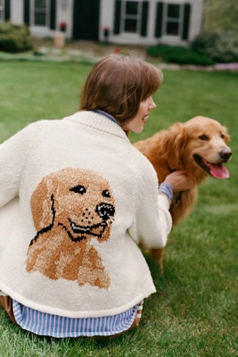 The Jesse Dog Icon Cardigan Sweater by Pilcro | Anthropologie (US)
