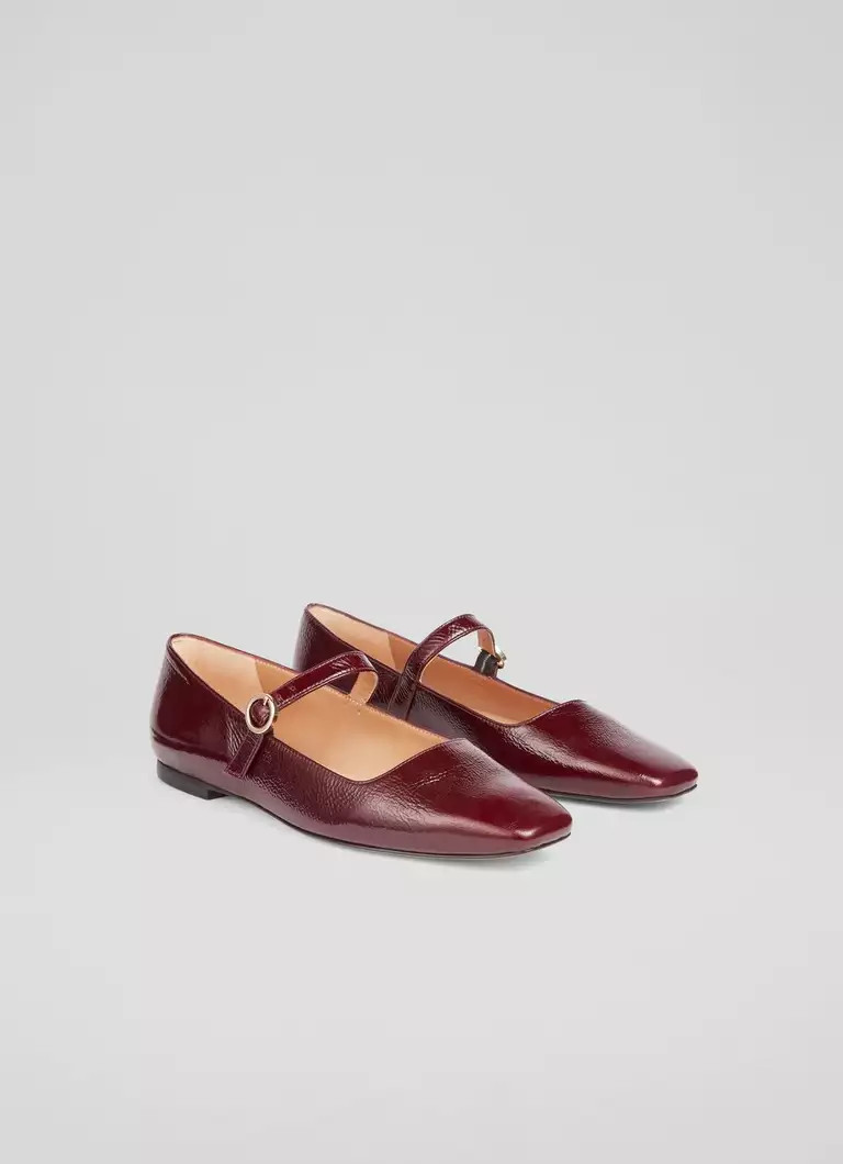 Willow Bordeaux Mary Jane Flats | L.K. Bennett (UK)