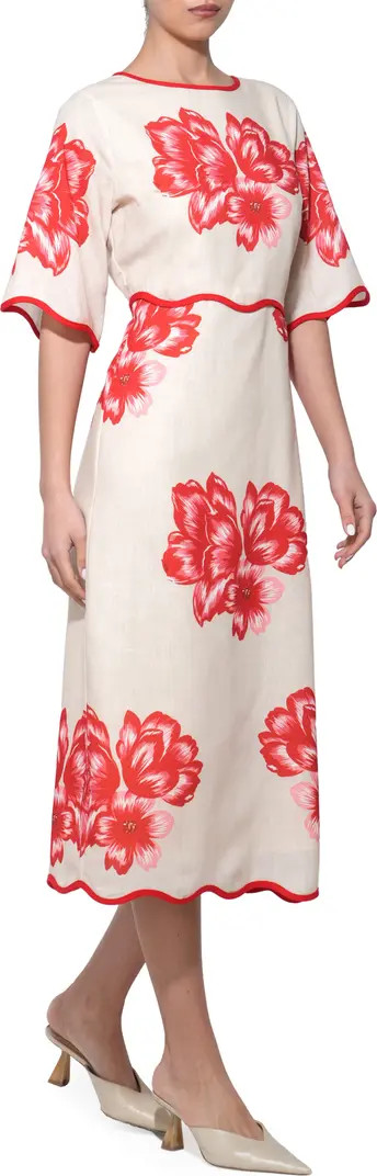 Sonia Floral Print Midi Dress | Nordstrom