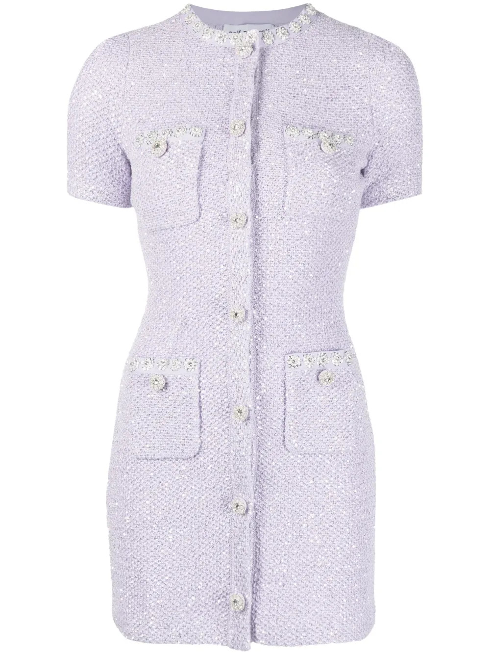 sequin-embellished knitted minidress | Farfetch Global
