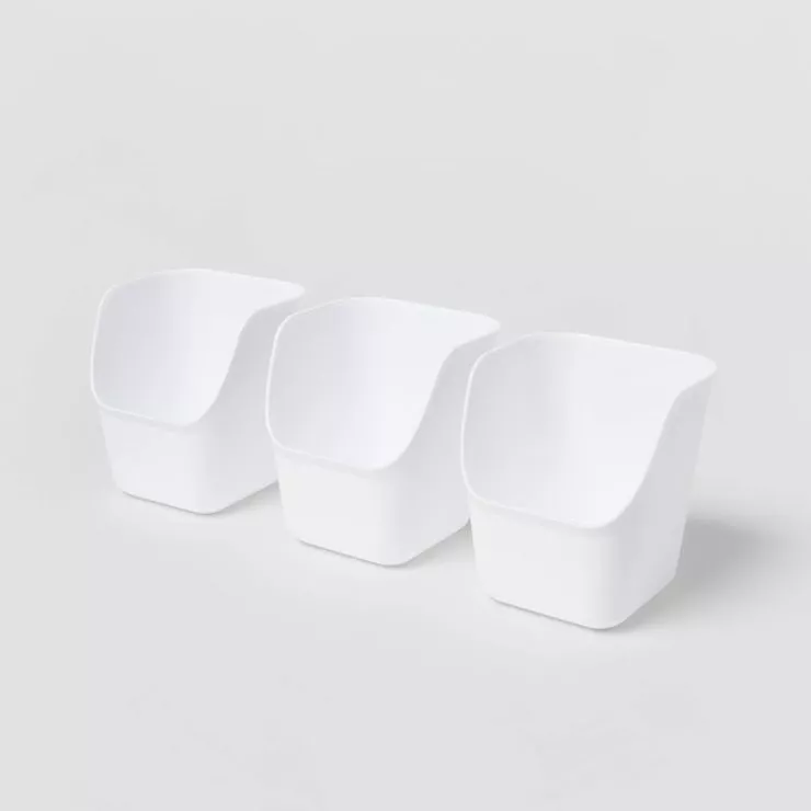 Small Plastic Open Face Pantry Bin White - Brightroom™