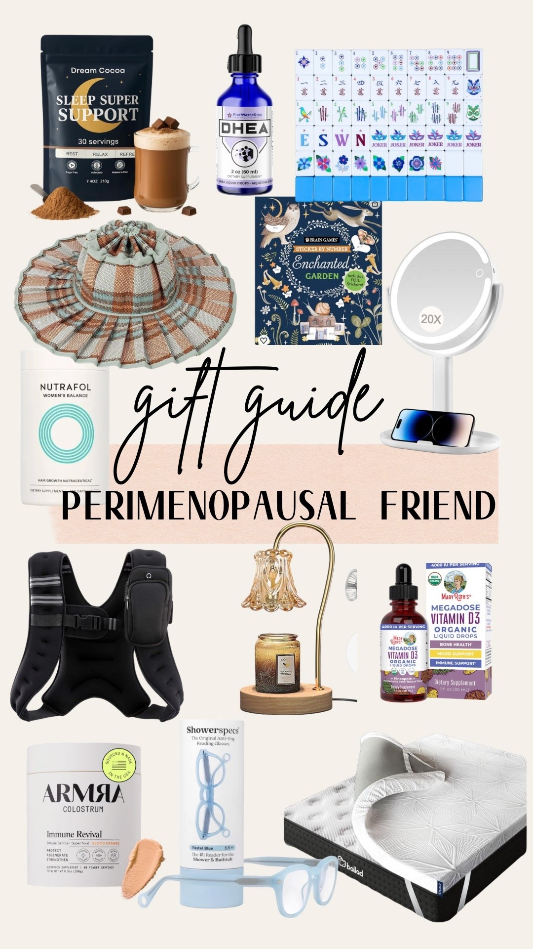Gift guide for your perimenopausal friend 

#LTKGiftGuide #LTKmomlife #LTKOver40