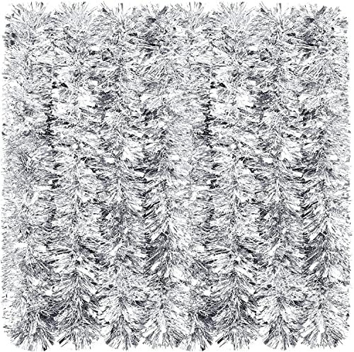 26.2 Feet Christmas Tinsel Garland Xmas Party Metallic Tinsel Twist Garland Glitter Christmas Tre... | Amazon (US)