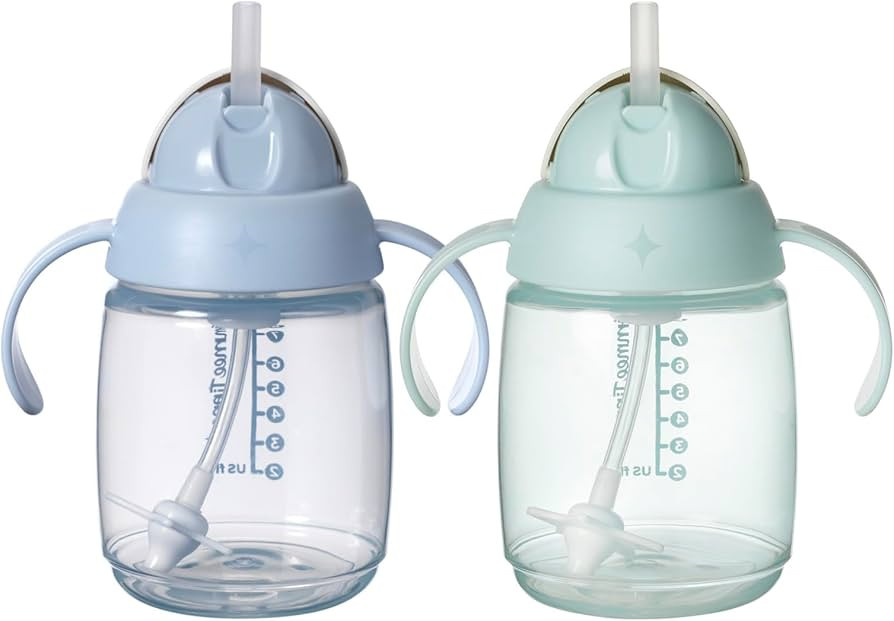 Tommee Tippee Starter Weighted Straw Baby & Toddler 10oz Sippy Cup for 6 Months+, with Silicone W... | Amazon (US)