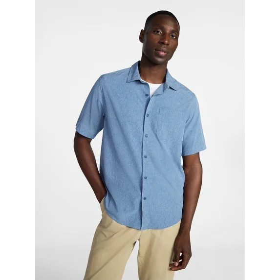 George Men's Commuter Shirt with Short Sleeves, Sizes S-3XL | Walmart (US)