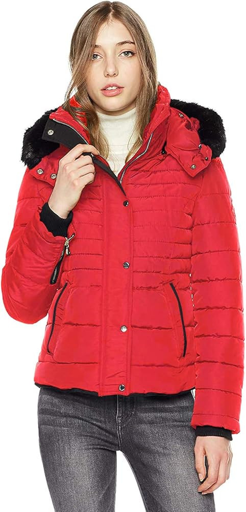 Royal Matrix Women's Hooded Puffer Coat Short Quilted Jacket Full Zip Warm Winter Thickened Coat | Amazon (US)