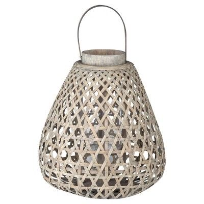 Coconio Wood Lattice Lantern Tapered - A&B Home® | Target