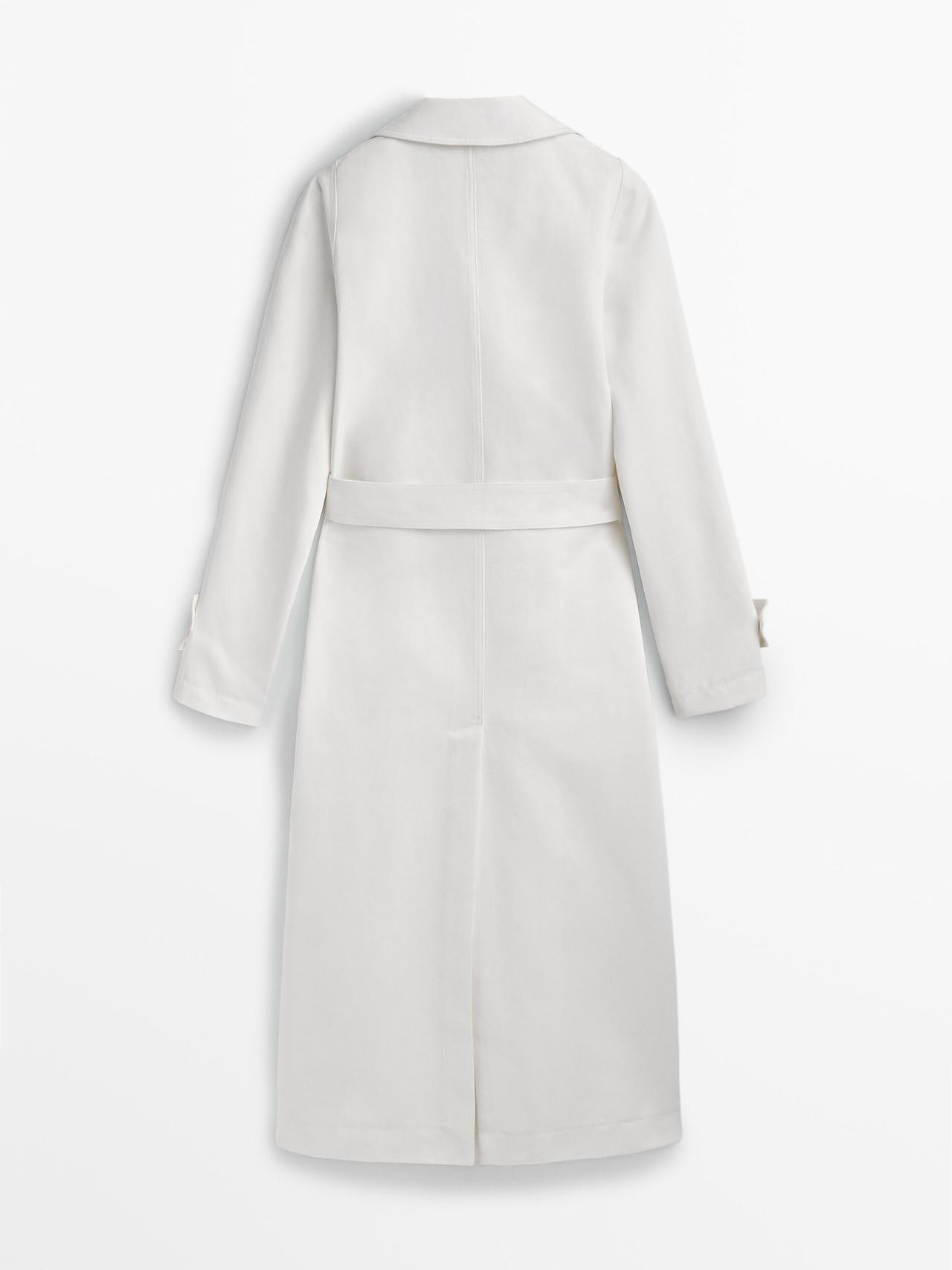 Double-fabric trench coat | Massimo Dutti US