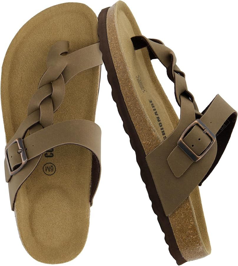 CUSHIONAIRE Women's Libby Cork footbed Sandal with +Comfort and Wide Widths Available, | Amazon (US)