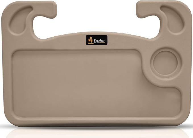 EcoNour 2 in 1 Car Steering Wheel Desk (Beige) | Steering Wheel Tray for Laptop, Eating, Drinks |... | Amazon (US)