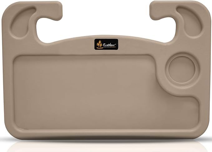 EcoNour 2 in 1 Car Steering Wheel Desk (Beige) | Steering Wheel Tray for Laptop Car Mount with Pe... | Amazon (US)