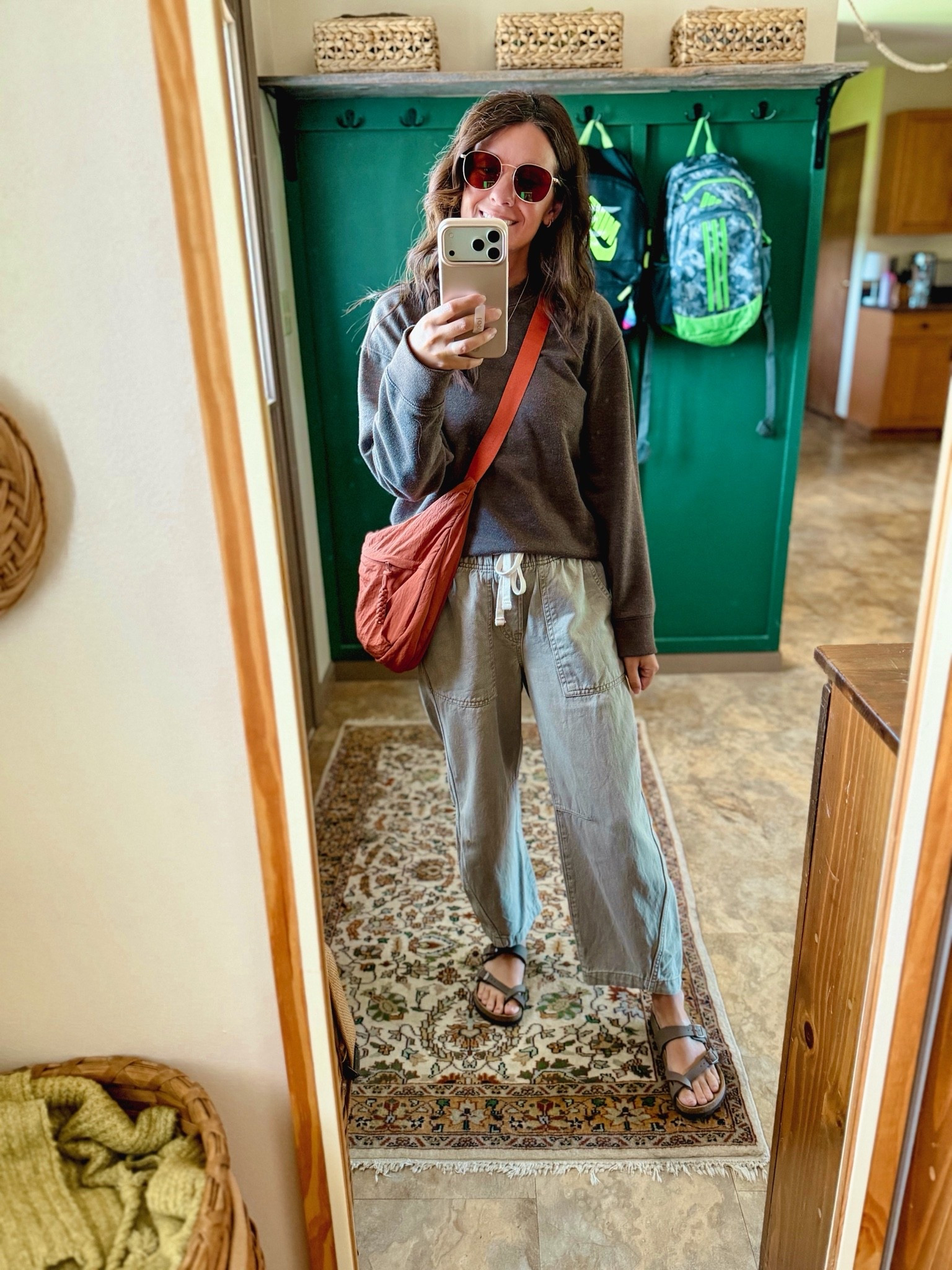xs in my tank, small in my crenweck sweatshirt (might be sold out at this point so I linked similar ones too) xs petite/short in my pants. My sandals are size 36. 🤎

#LTKPetite #LTKootd #LTKgrwm