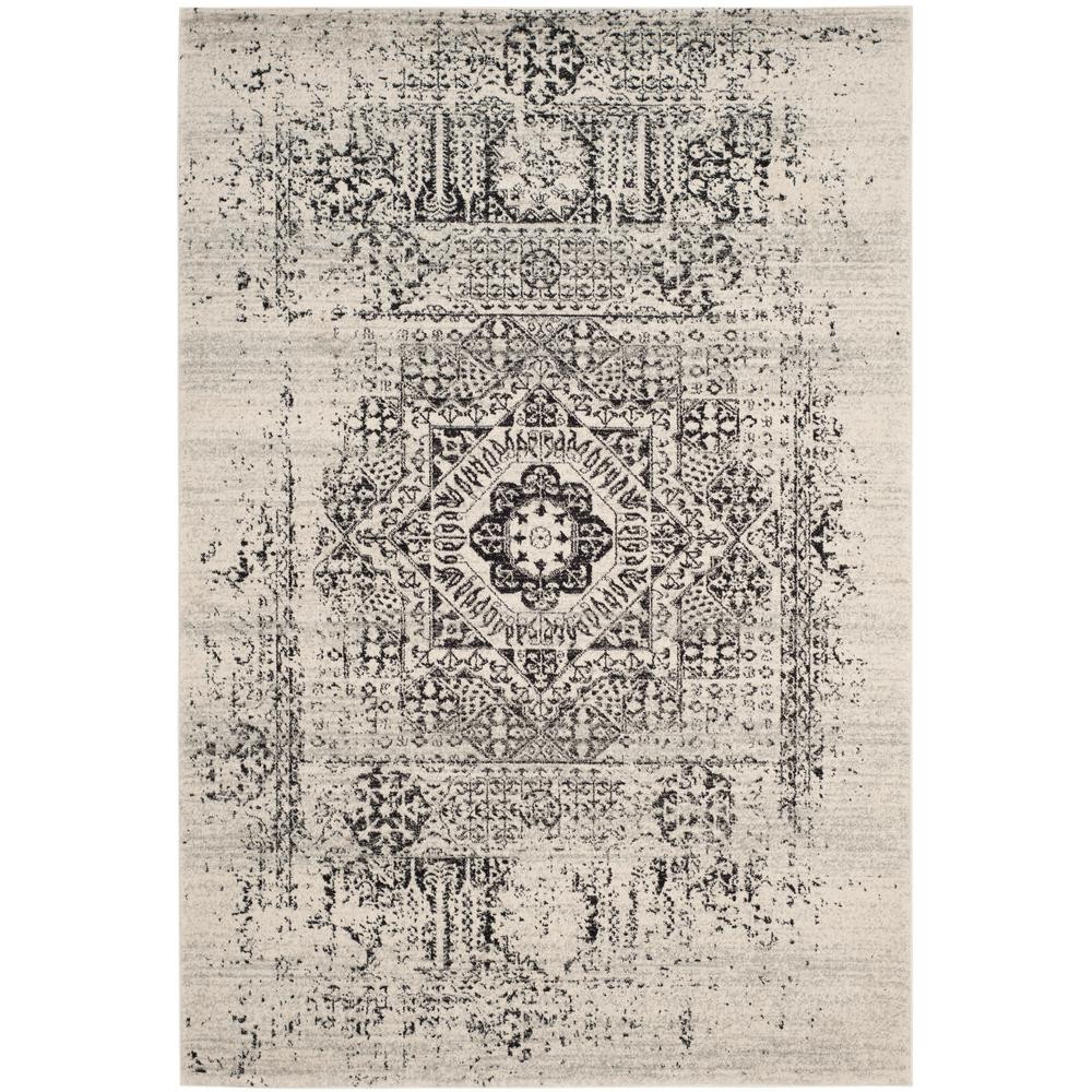 Evoke Ivory/Black 7 ft. x 9 ft. Area Rug | The Home Depot