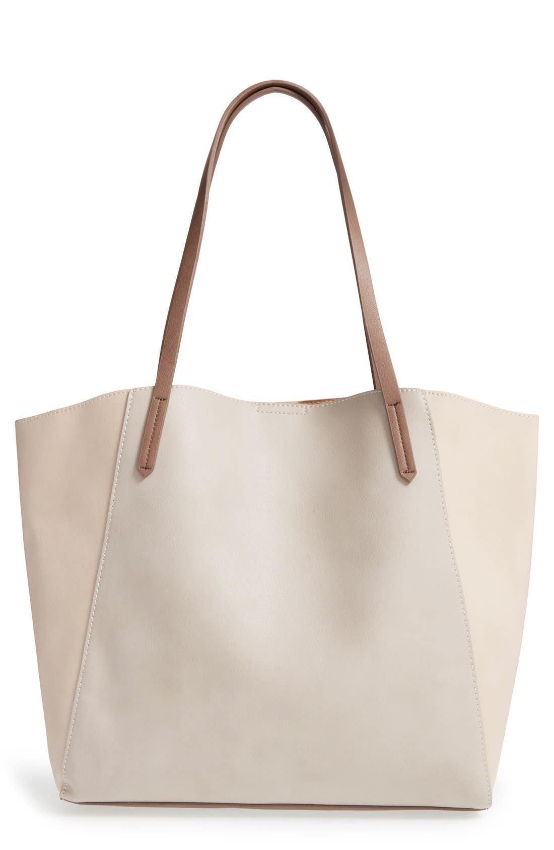 Colorblock Faux Leather Tote | Nordstrom