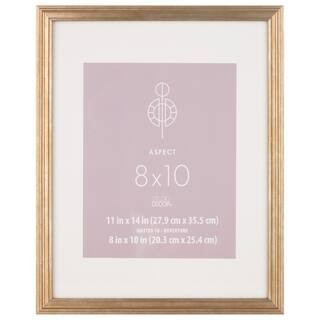 Aspect 8" x 10" Gold Narrow Frame with Mat by Studio Décor® | Michaels Stores