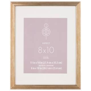 Gold Narrow 8" x 10" with Mat Frame, Aspect by Studio Décor® | Michaels | Michaels Stores