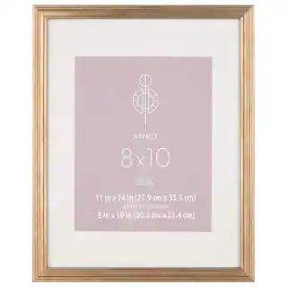 Gold Narrow 8" x 10" with Mat Frame, Aspect by Studio Décor® | Michaels | Michaels Stores