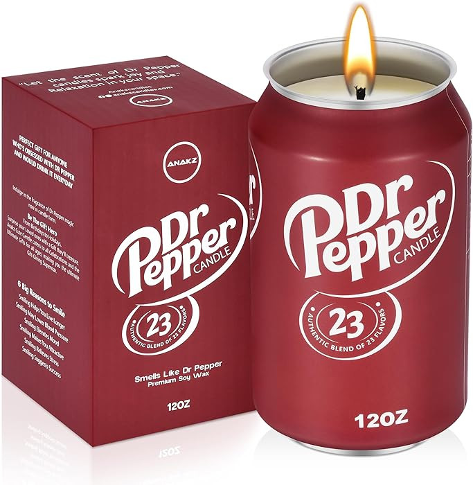 Doctor Pepper Candle - Smells Like The Real Soda - Cute Candles for Cool Gifts - Funny Candles fo... | Amazon (US)