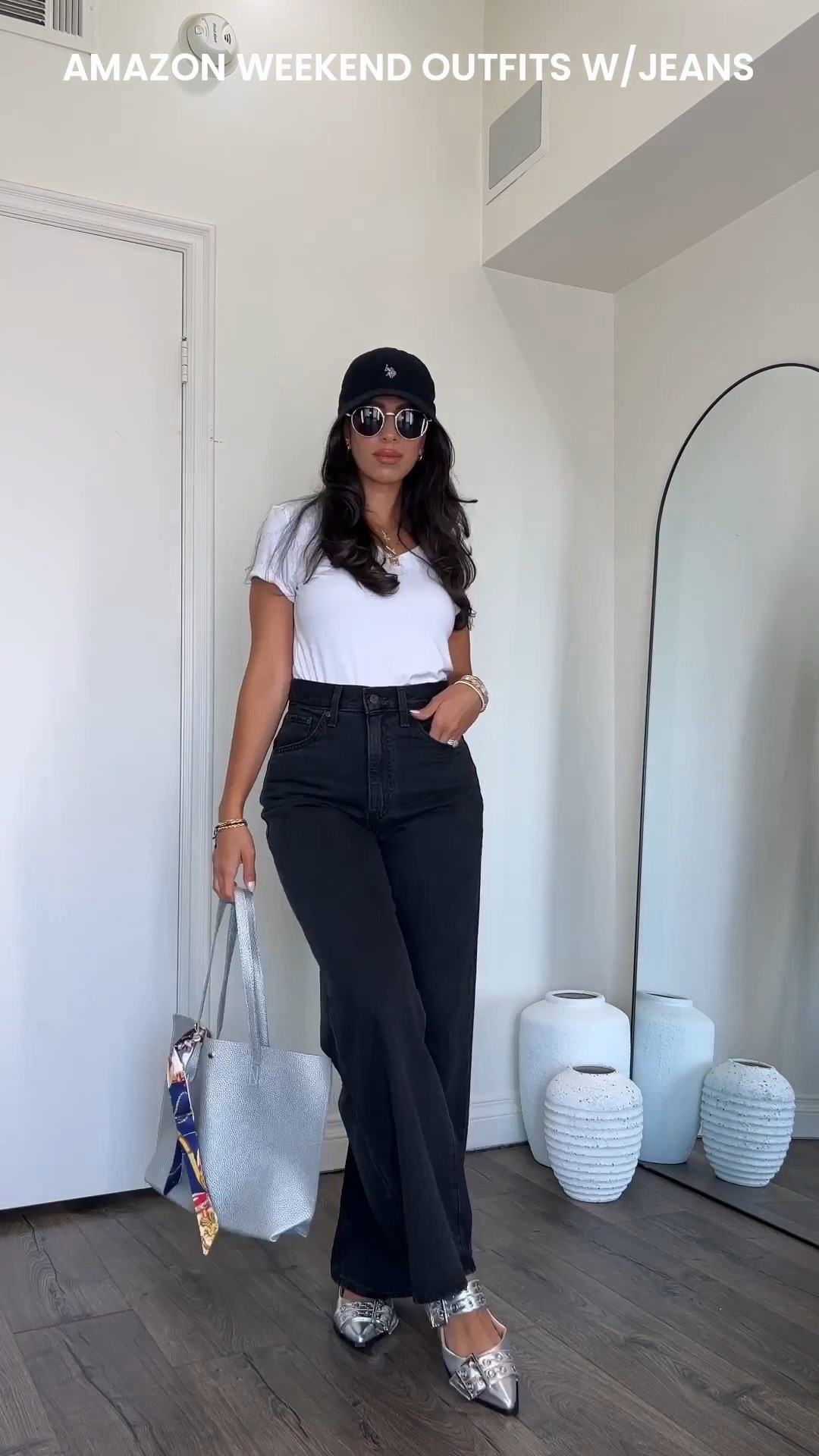 Amazon weekend outfits with jeans! 

1st outfit: jeans size 27, tee size small 
2nd outfit: jeans size 27 (a bit stretchy), top size small, cardigan small
3rd outfit: jeans size 28 (no stretch), button down small
4th outfit: jeans size 27, top size small

#LTKootd #LTKMidsize #LTKSeasonal
