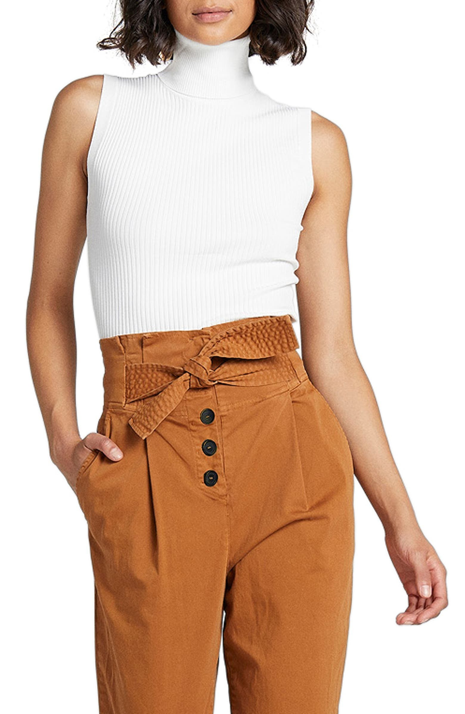 Parker Ribbed Sleeveless Turtleneck Shell | Nordstrom