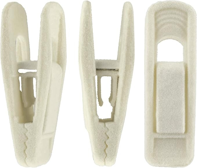 Velvet Hangers Clips 80 Pack, Non-Slip Pants Hangers Velvet Clips for Skirt Hanger, Strong Finger... | Amazon (US)