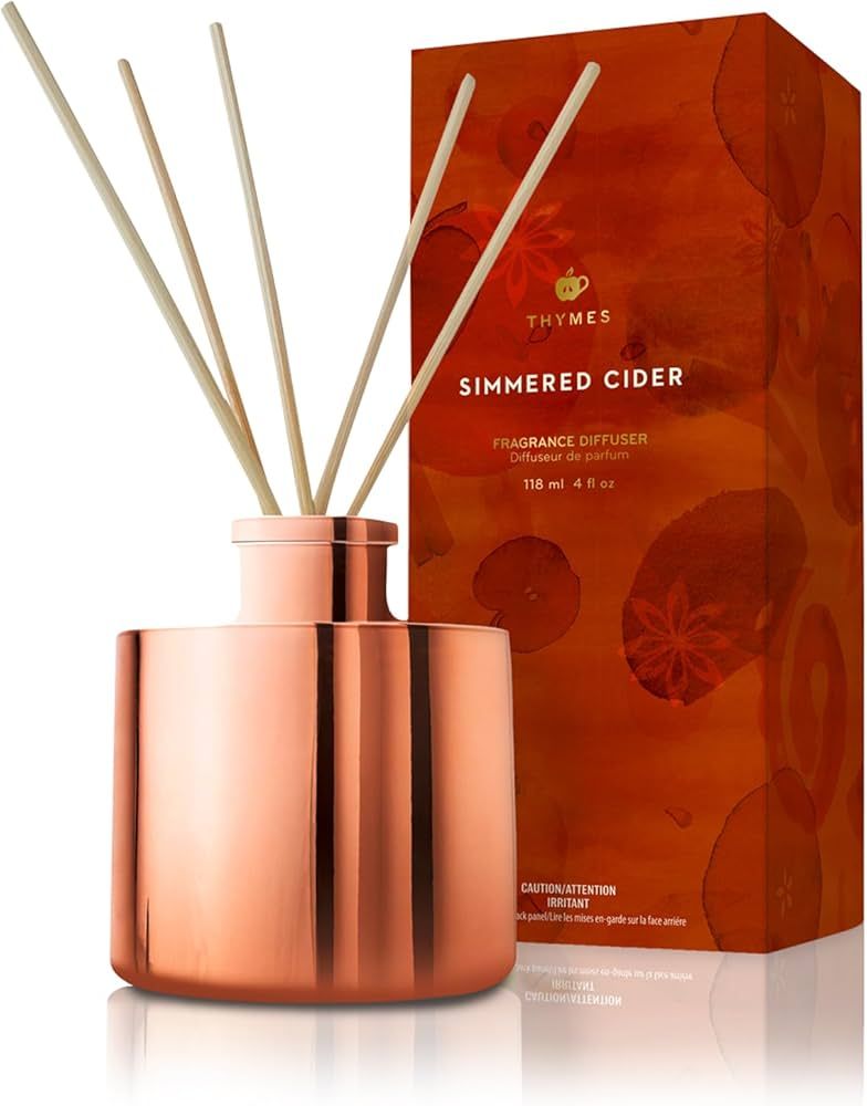 Thymes Petite Simmered Cider Diffuser - Home Fragrance Diffuser Set Includes Reed Diffuser Sticks... | Amazon (US)