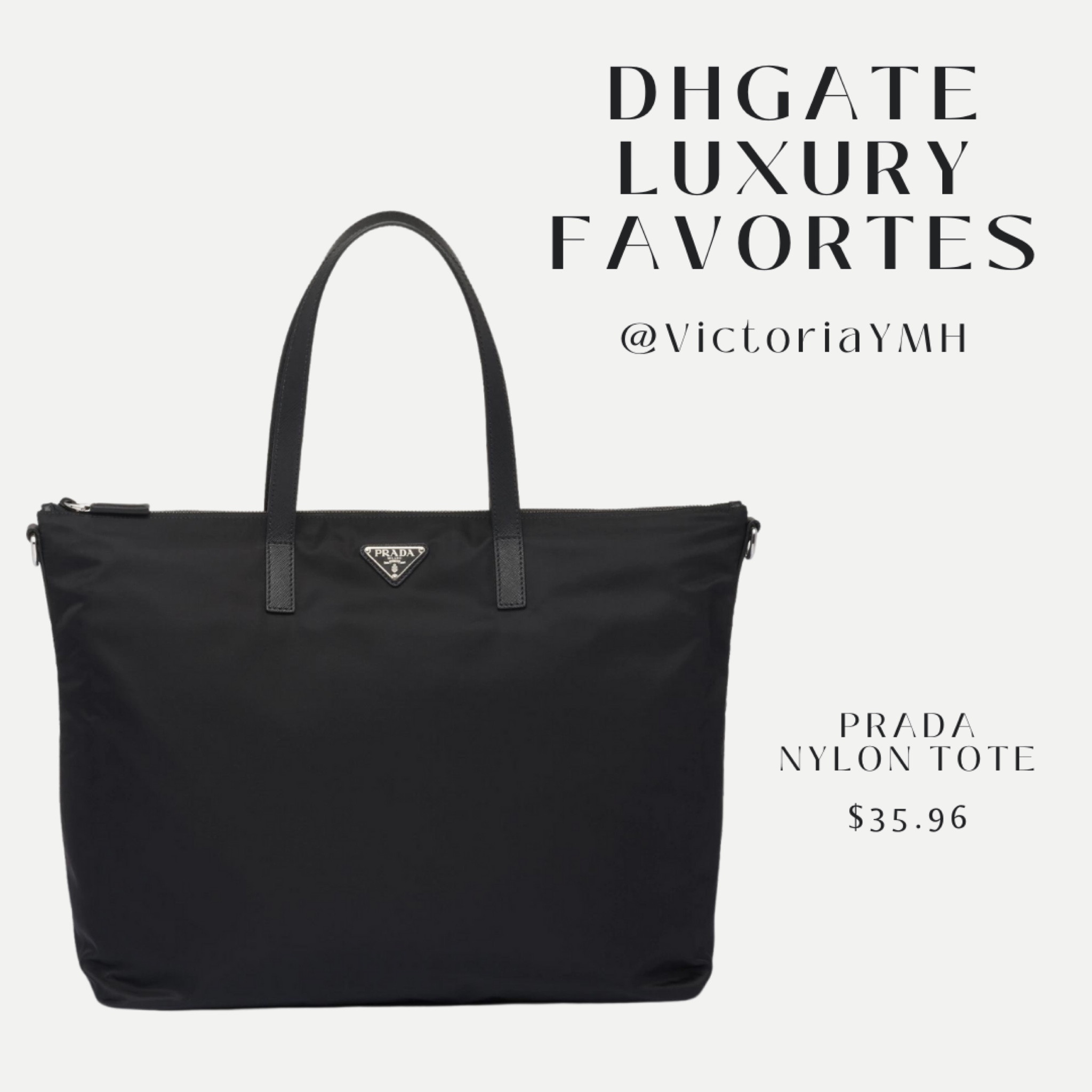 DHgate Prada nylon tote bag 

Designer dupe 
Designer 
Bougie on a budget 
Prada

#LTKGiftGuide #LTKstyletip #LTKunder50
