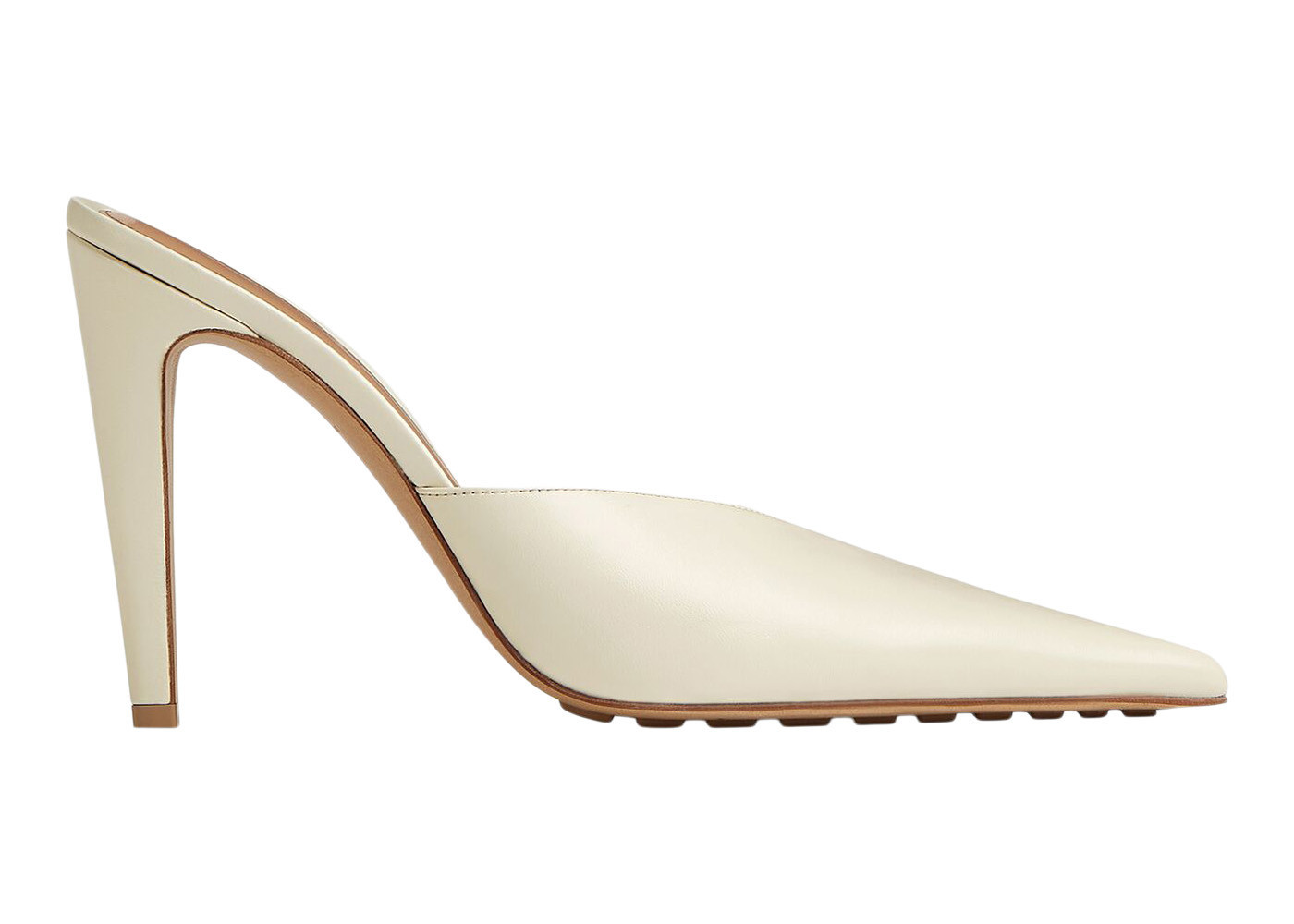 Women's Bottega Veneta Punta 100mm Mule Leather Sneakers in White | StockX