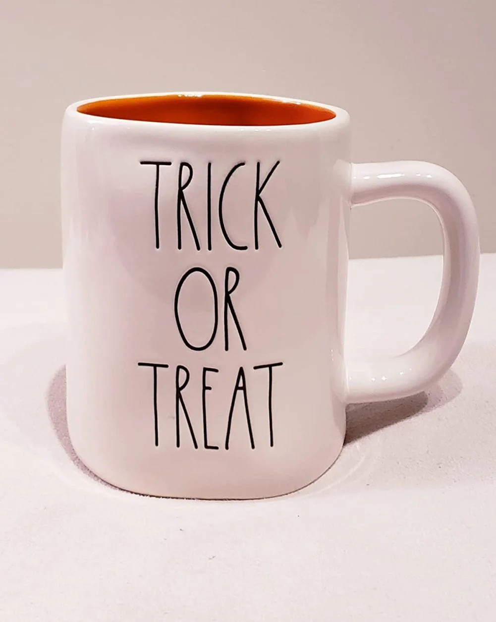 Rae Dunn Magenta TRICK TREAT Halloween Mug Coffee Tea Orange Interior Cup - Walmart.com | Walmart (US)