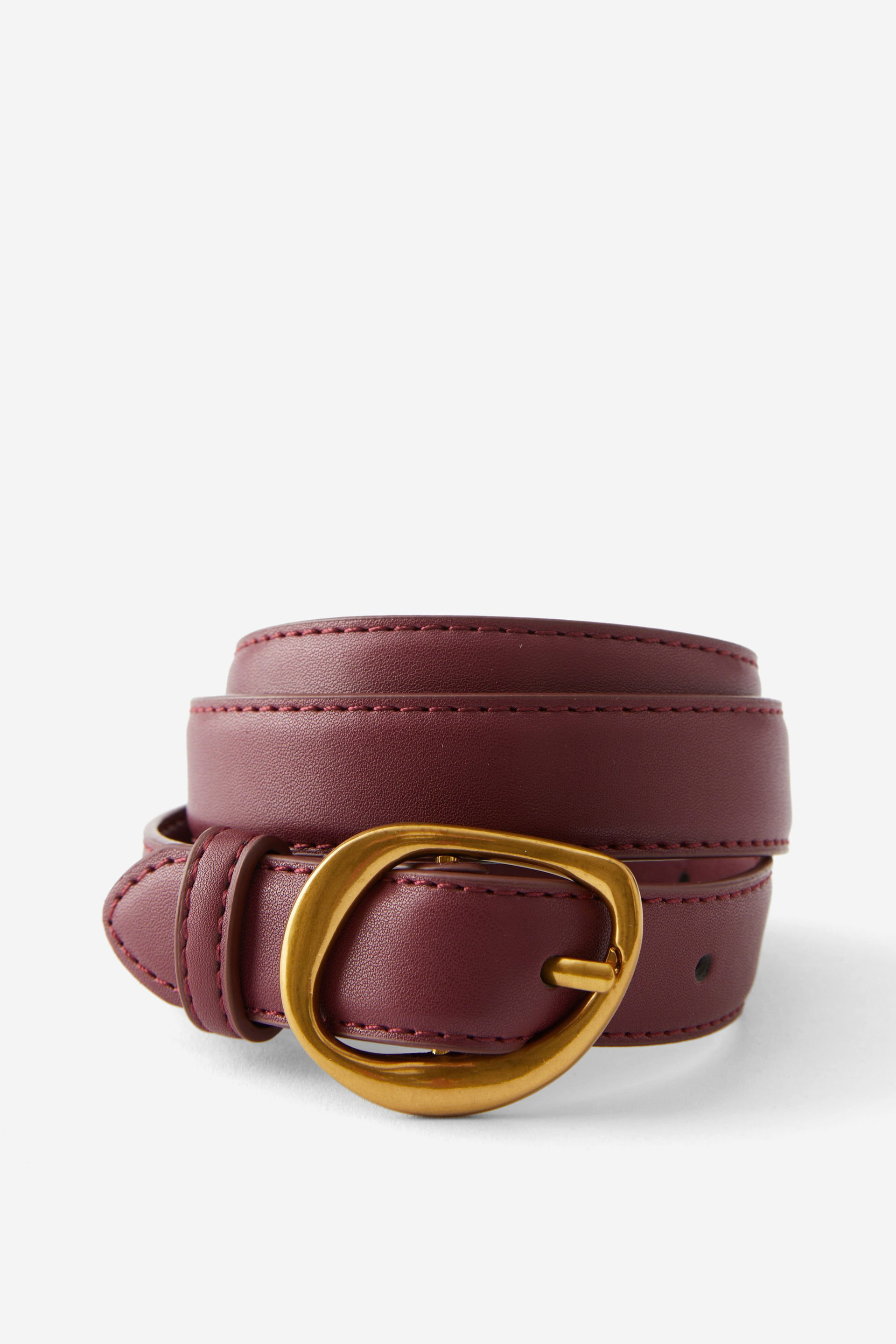 Supré - Misshapen Buckle Belt - Cherry/brushed gold | Cotton On (ANZ)