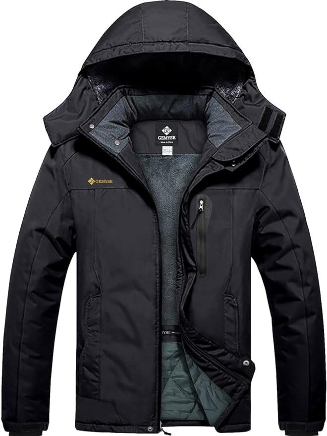 GEMYSE Men's Ski Snow Jacket Warm Winter Waterproof Coat Snowboard Rain Jacket Hooded Windproof W... | Amazon (US)