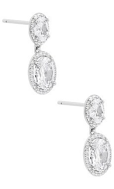 SHASHI Avery Oval Drop Earring in Silver from Revolve.com | Revolve Clothing (Global)