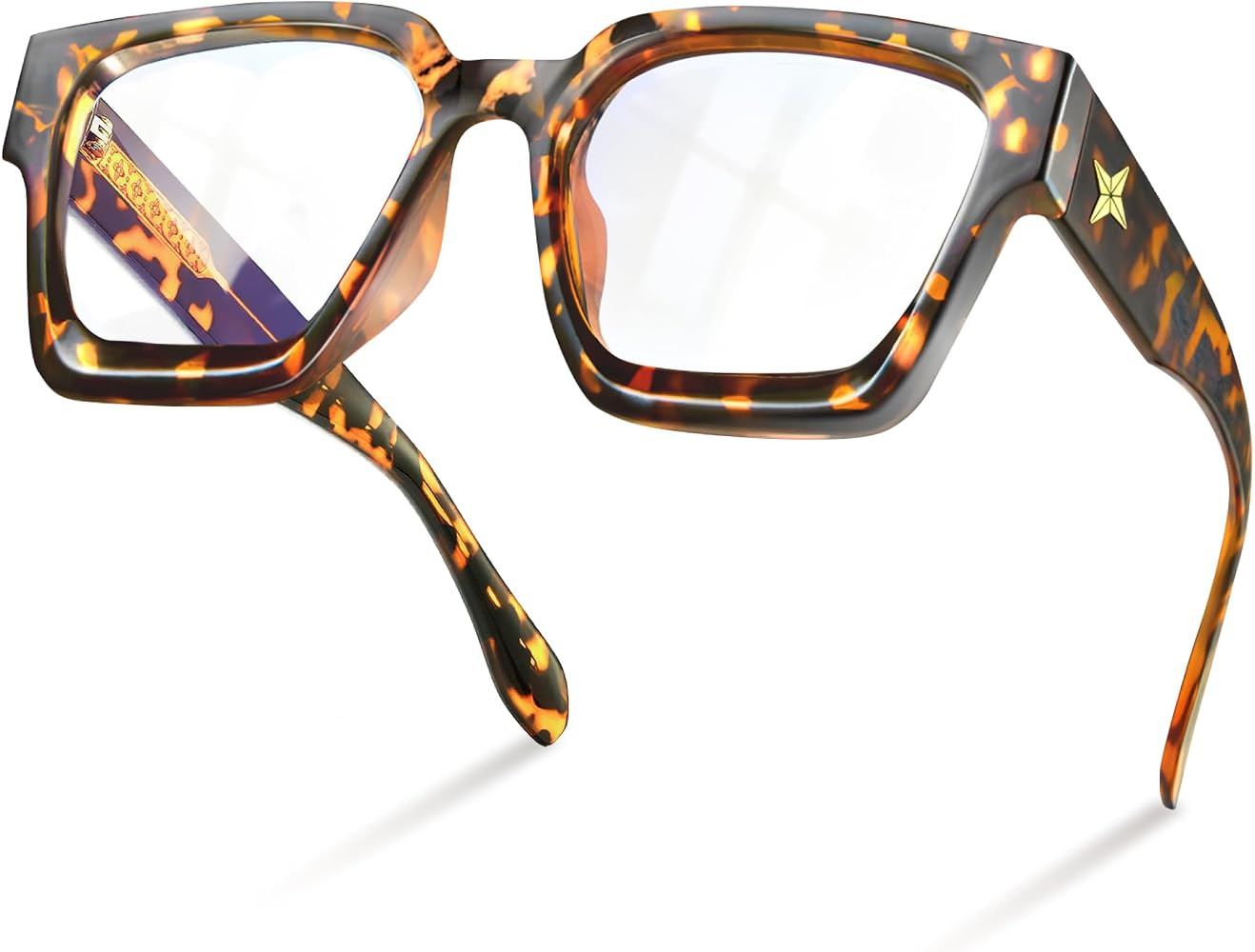 livho Oversized Eyewear Frame for Woman and Men - Rectangle Fashion Glasses for Computer, Chic Pr... | Amazon (US)