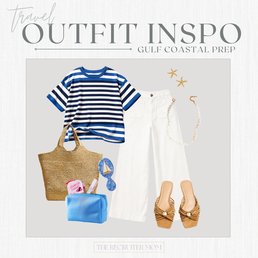 Classic stripe + white wide-legs = the easiest summer combo y'all 🌊 Tossed in a straw tote, starfish earrings & a few travel must-haves.

#LTKSeasonal #LTKOver40 #LTKTravel