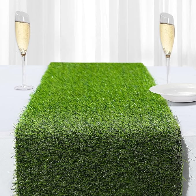 Artificial Grass Table Runners-13 x 36 Inches Faux Grass Table Runner for Golf Themed Party,Synth... | Amazon (US)