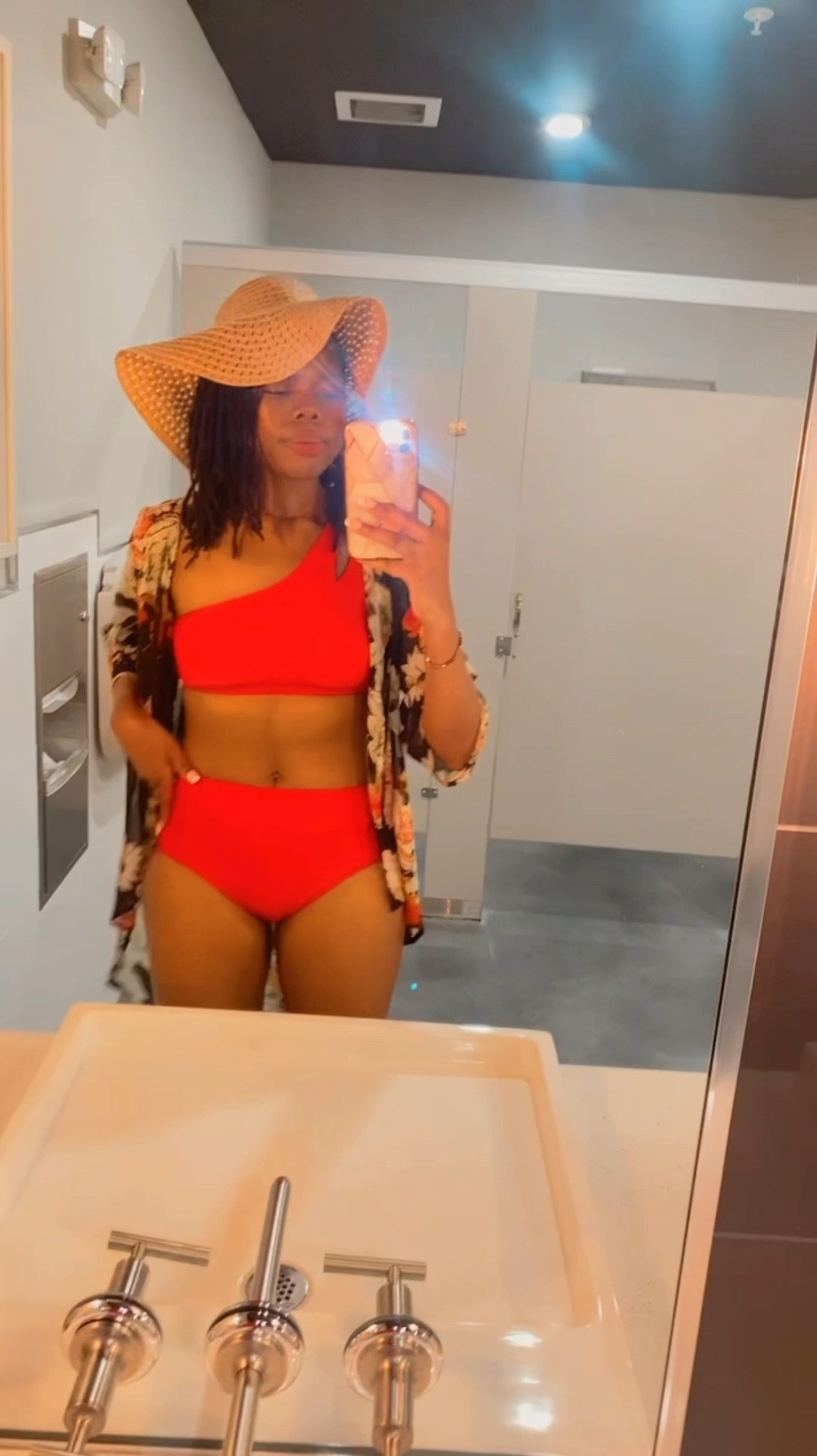 Red one sleeve high waisted bikini❤️

#LTKSwim #LTKStyleTip #LTKFindsUnder50