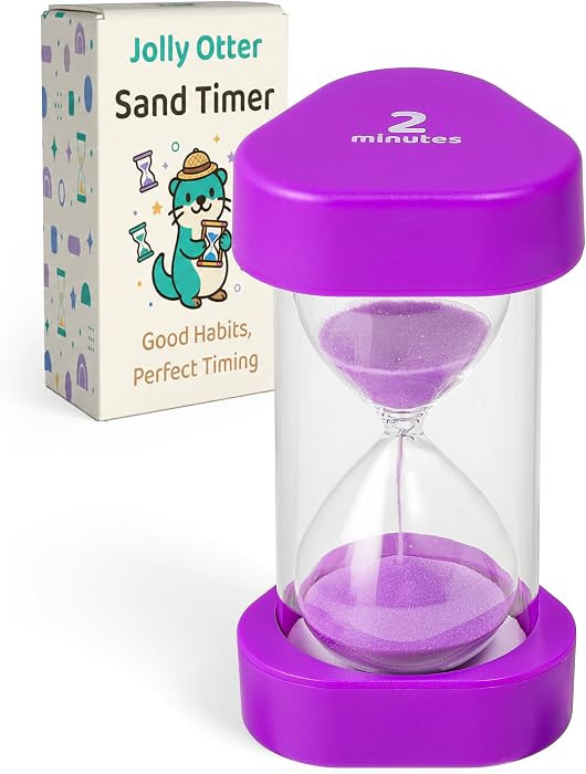 Sand Timer for Kids - 2 Minute Hourglass Timer for Brushing Teeth | Amazon (US)