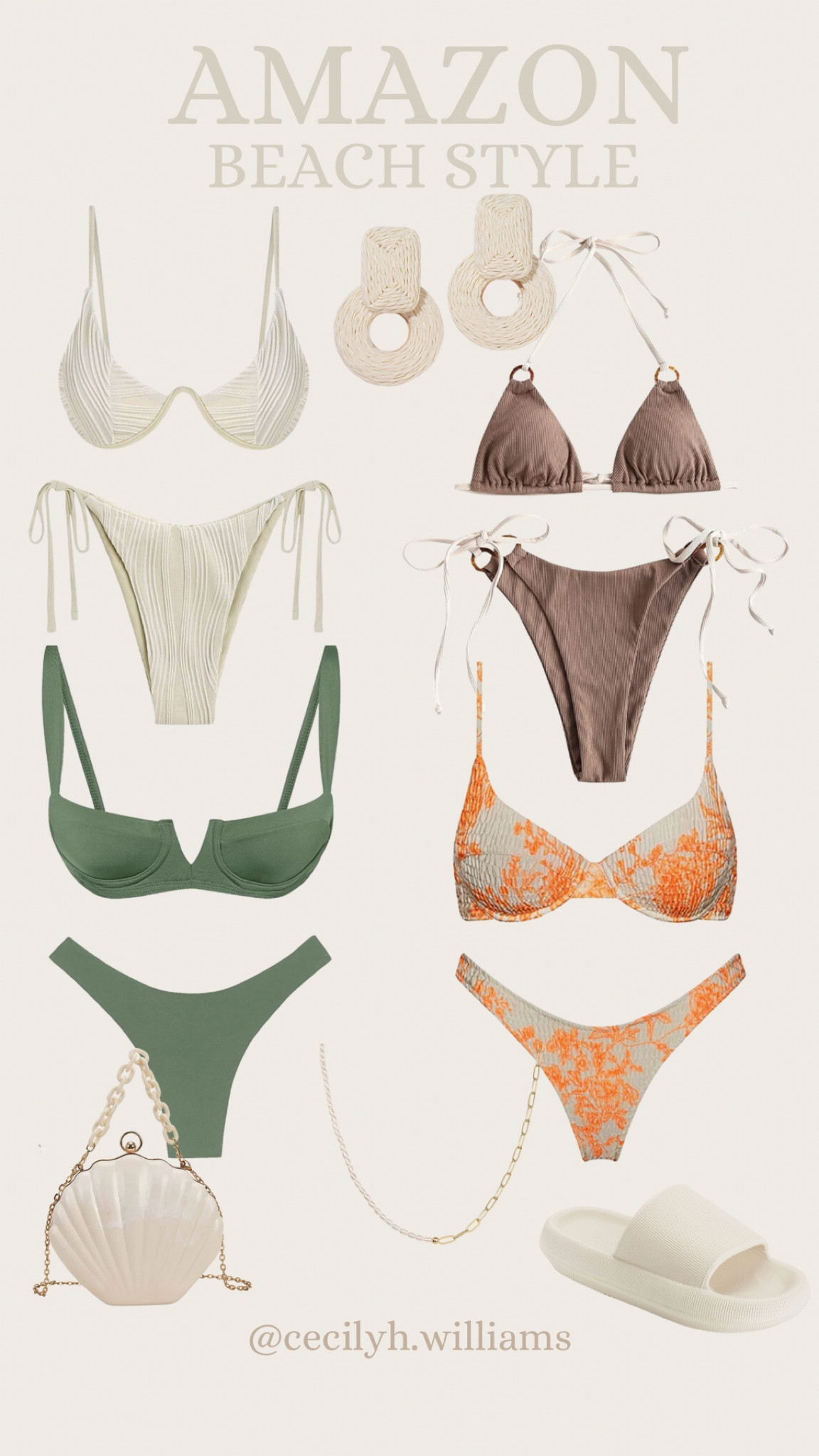 Summer beach favs 

Amazon 
Amazon Swim 
Amazon Fashion 
Rattan Earrings 
Sandals
Beach sandals 
Slides 
Swim 
Swim Suit
Bikini 
Beach bag 
Shell bag 
Gold Necklace 
Gold Choker 
Summer Finds 
Beach Fashion 

#LTKswim #LTKstyletip #LTKunder50