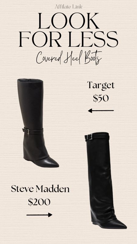 Cute boots that look great with dresses or jeans!  Such a good deal as well!

Boots, winter boots, winter outfits, look for less, target shoes, target boots, Steve Madden boots, winter fashion, casual fashion, tall black boots, boots with a covered heel.

#LTKstyletip #LTKshoecrush #LTKfindsunder50