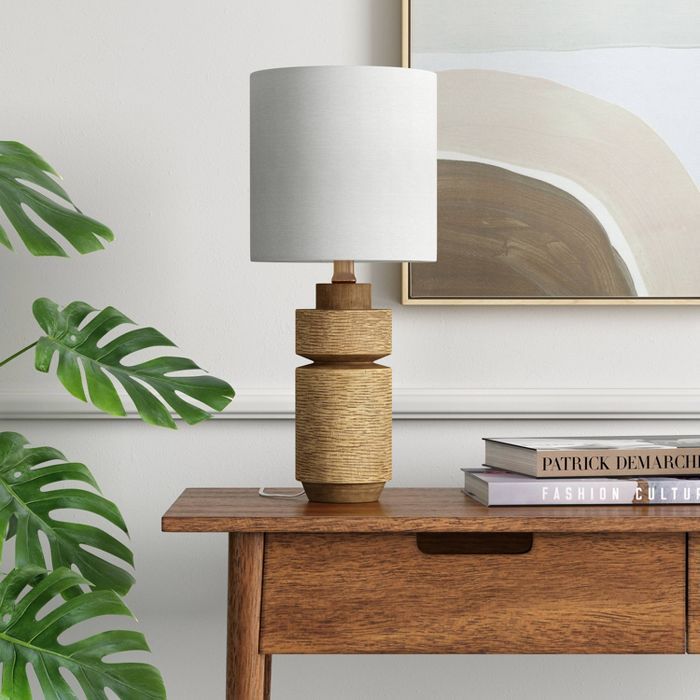 Textured Wood Simple Accent Lamp Natural  - Project 62™ | Target