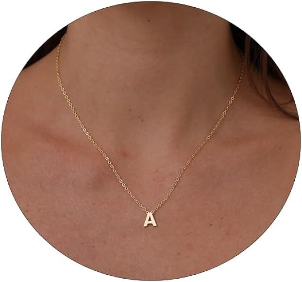 Amicon Dainty Initial Necklaces for Women 14K Gold Plated Letter Necklace Personalized Initial Pe... | Amazon (CA)