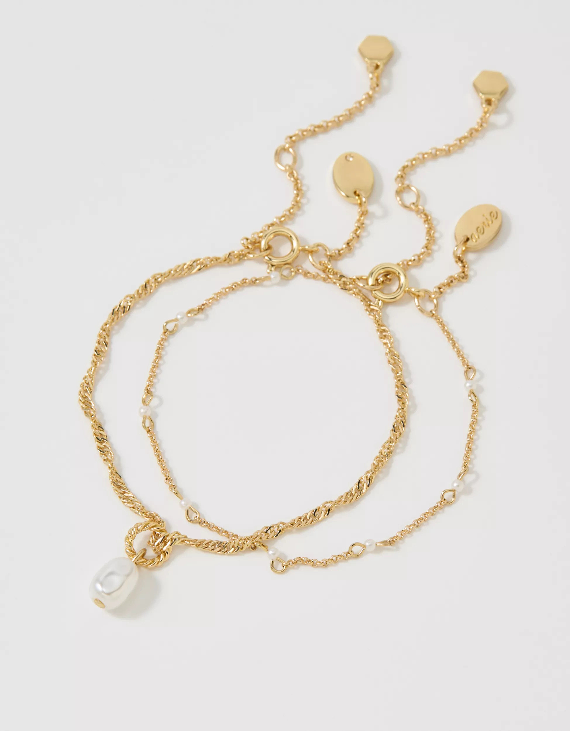 Aerie Twist Chain Pearl Bracelet | Aerie