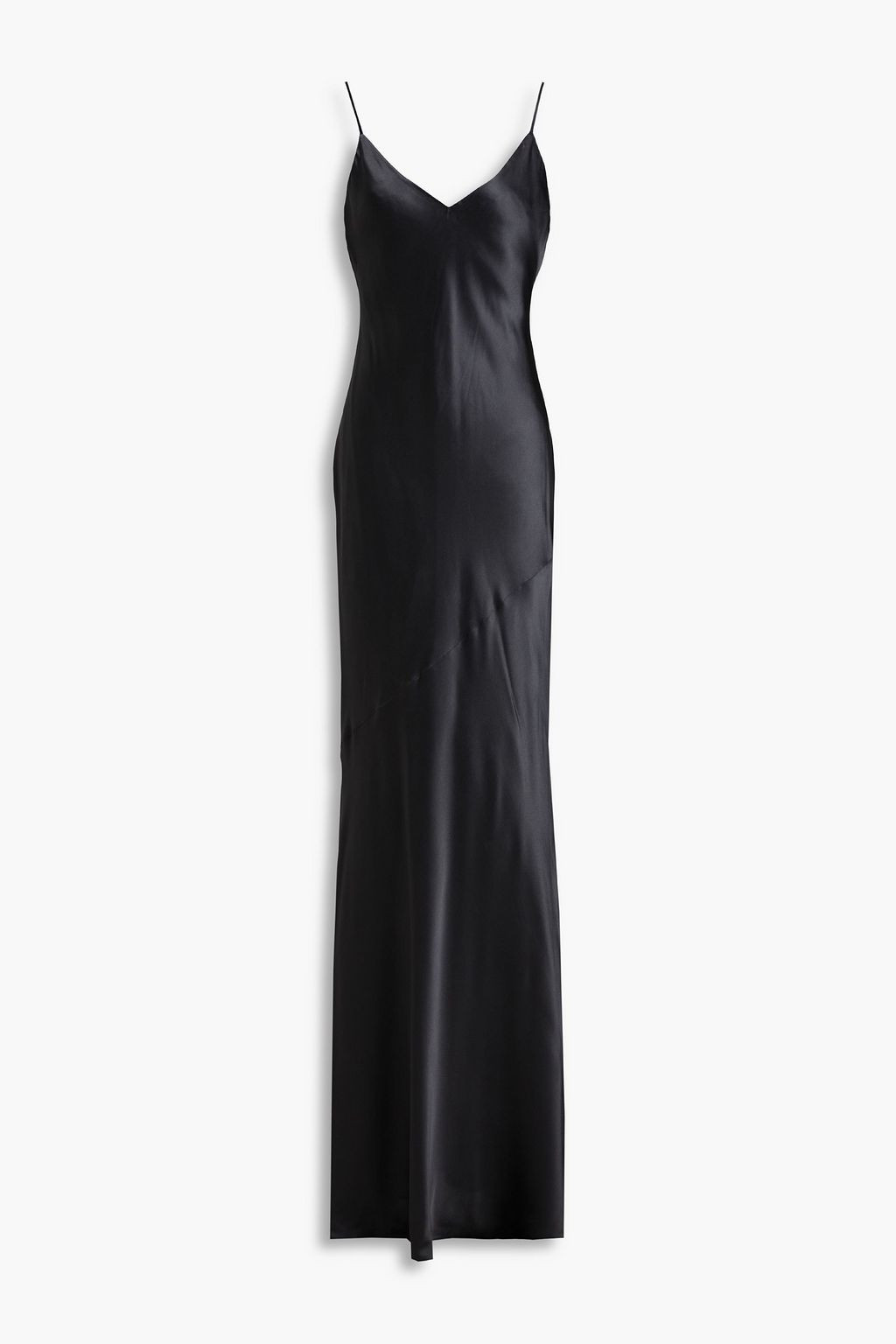 Anthracite Serita silk-satin maxi slip dress | L'AGENCE | THE OUTNET | The Outnet (US and CA)