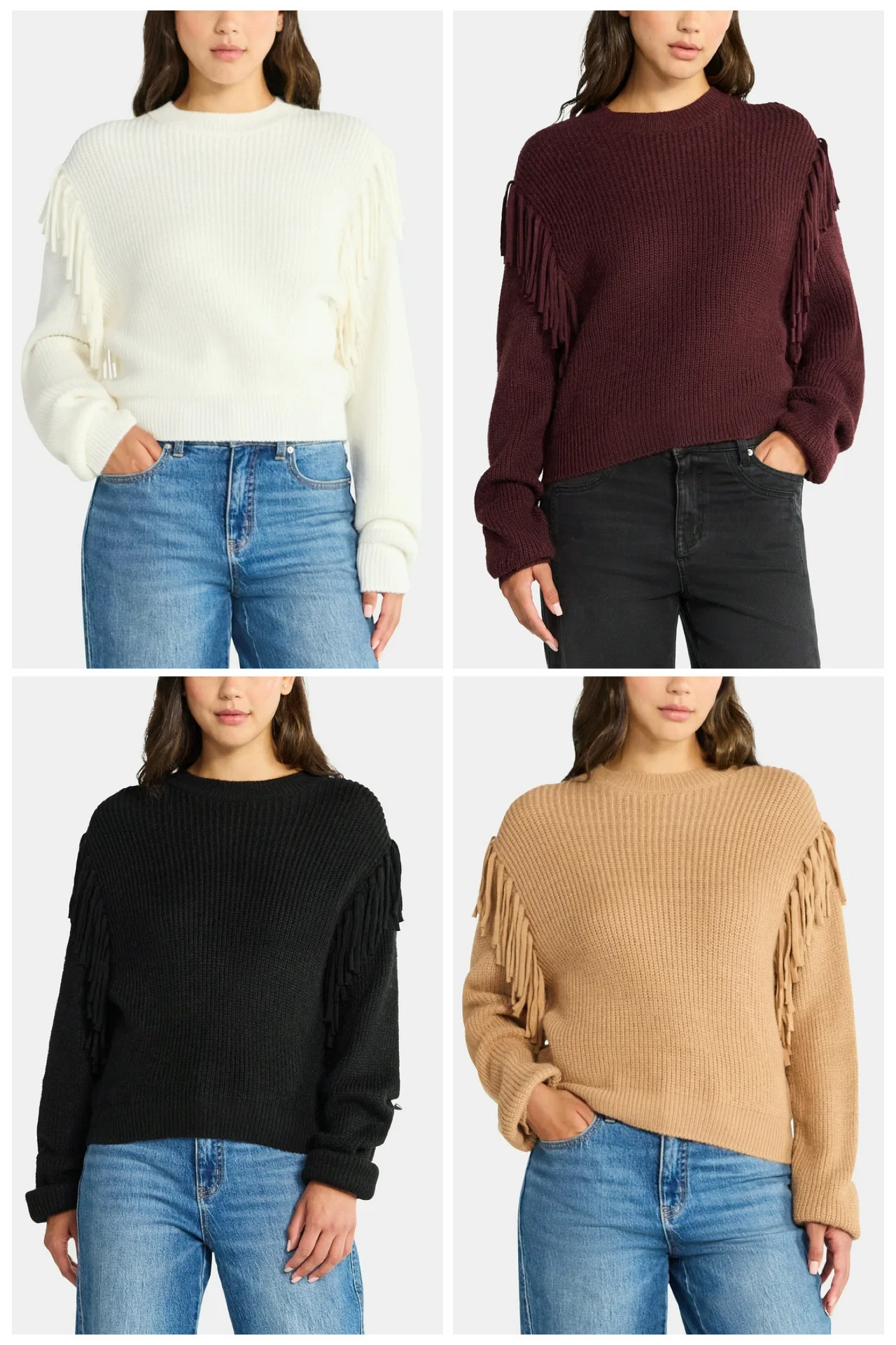 Walmart new arrival, time and tru fringe sweater 

#LTKFindsUnder50 #LTKWorkwear #LTKStyleTip