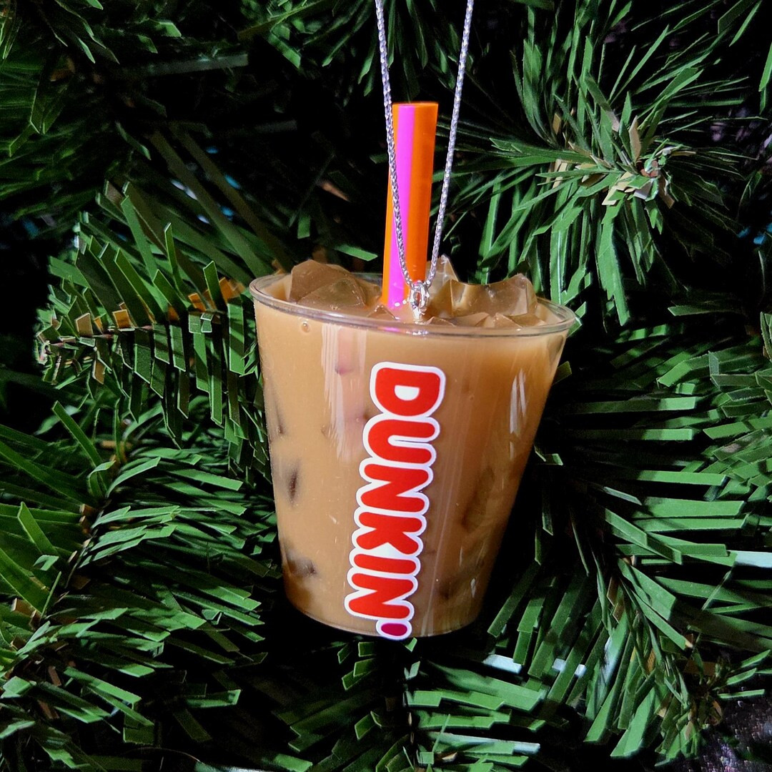 Dunkin Iced Coffee Ornament | Personalized Dunkin Ornament | Dunkin Donuts Gift | Stocking Stuffe... | Etsy (US)