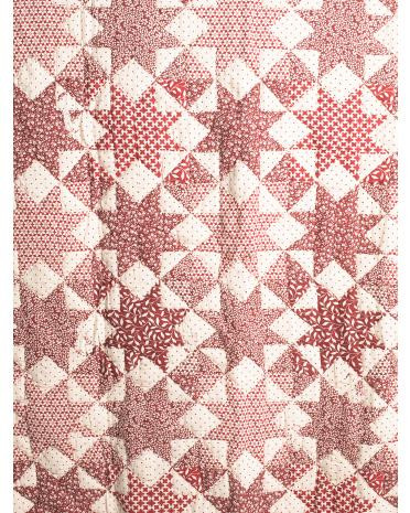 quilted vintage look christmas star throw | TJ Maxx