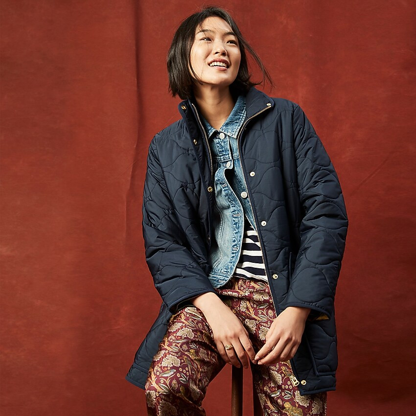 Pull-on silk-twill pant in jungle cat print | J. Crew US