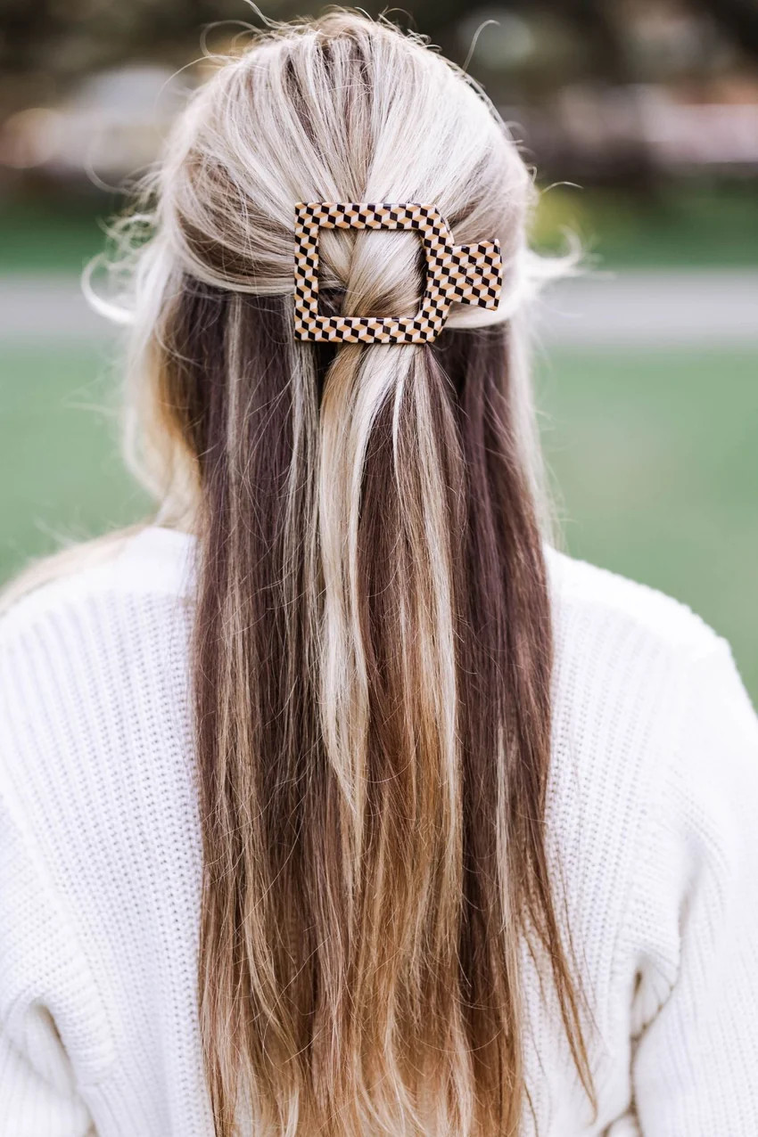 Gone Glamping Medium Flat Square Hair Clip | TELETIES