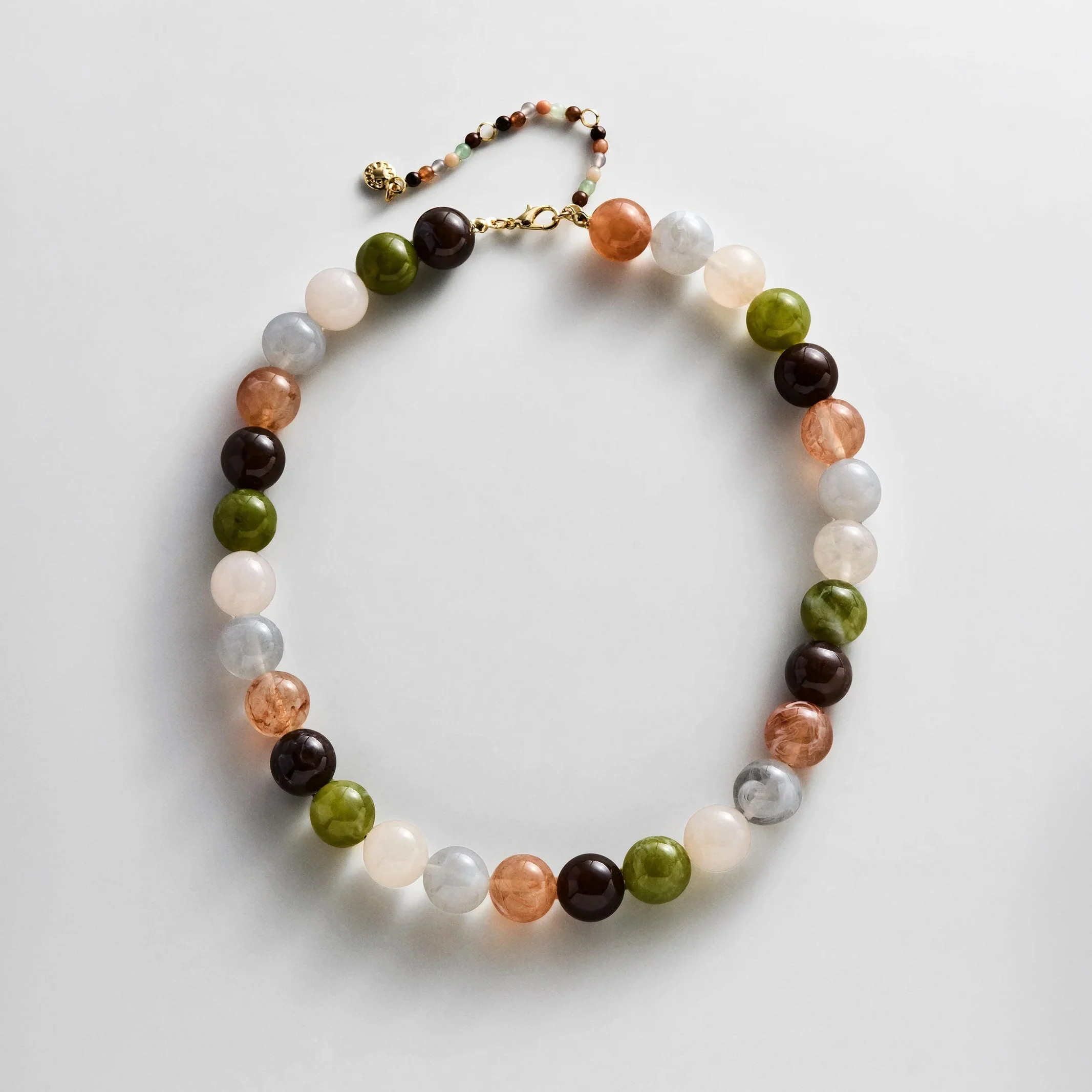 Mini Jane Beaded Necklace - Earth Tones | BaubleBar